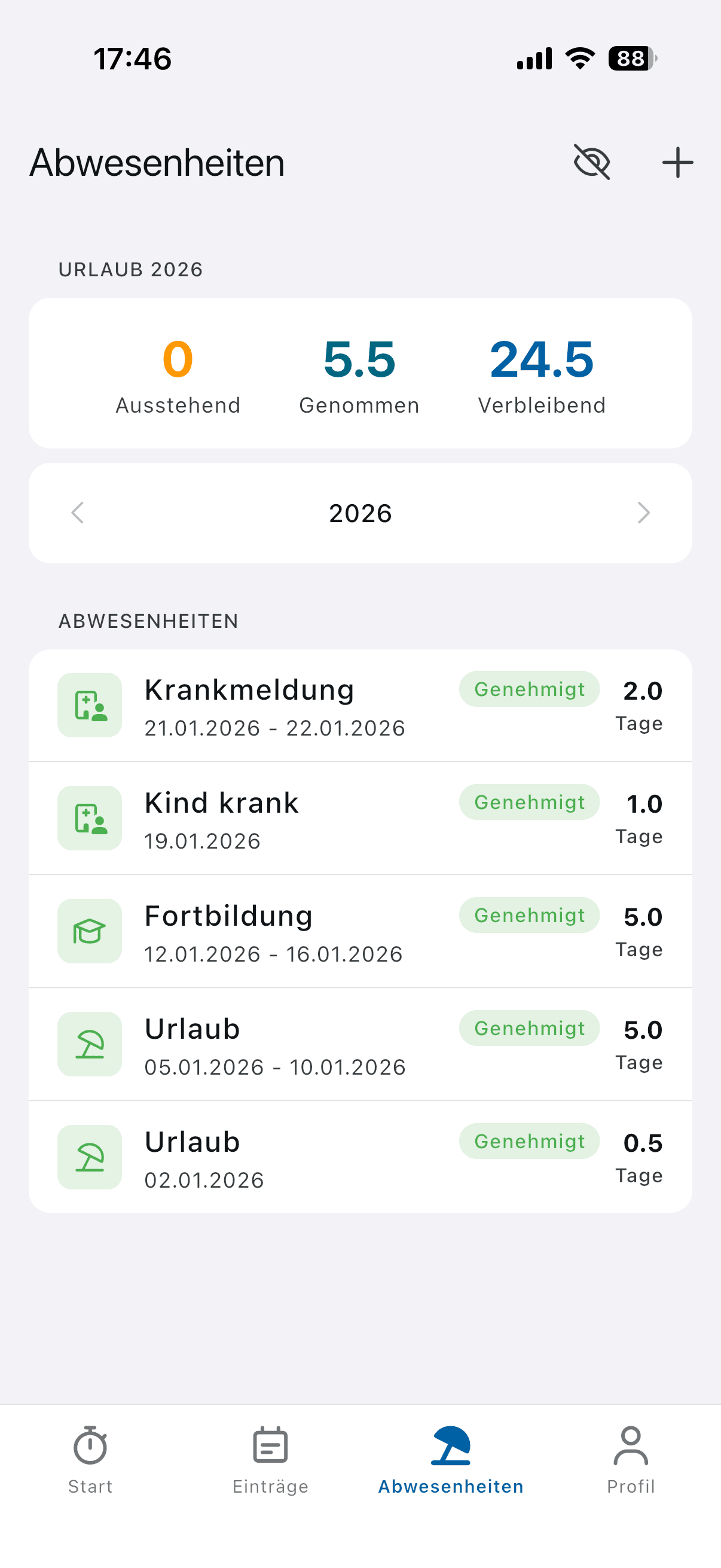 MetronHR App – Abwesenheiten verwalten